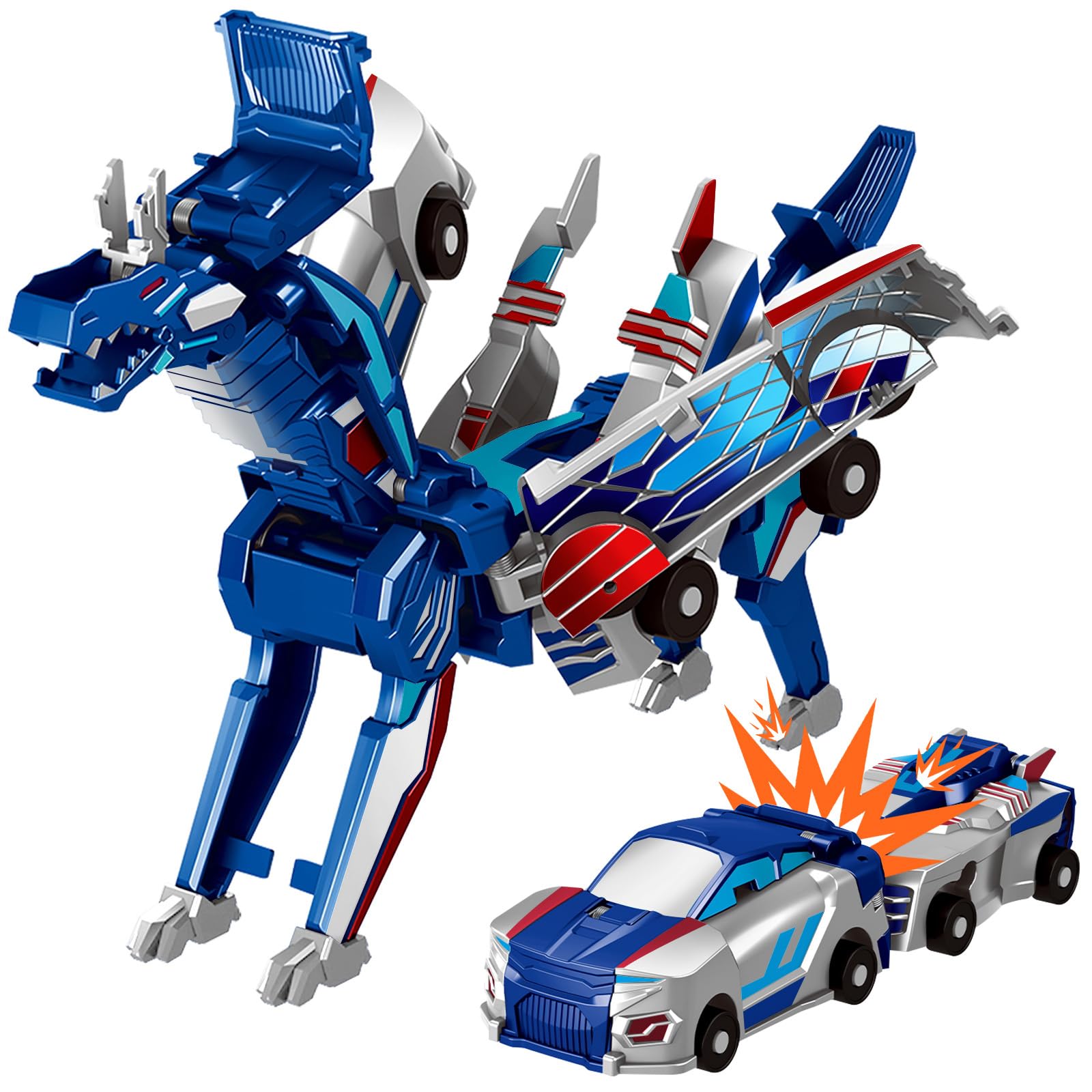 Transforming Car Robot Toy – 2-in-1 Vehicle to Robot Action Figure for Kids