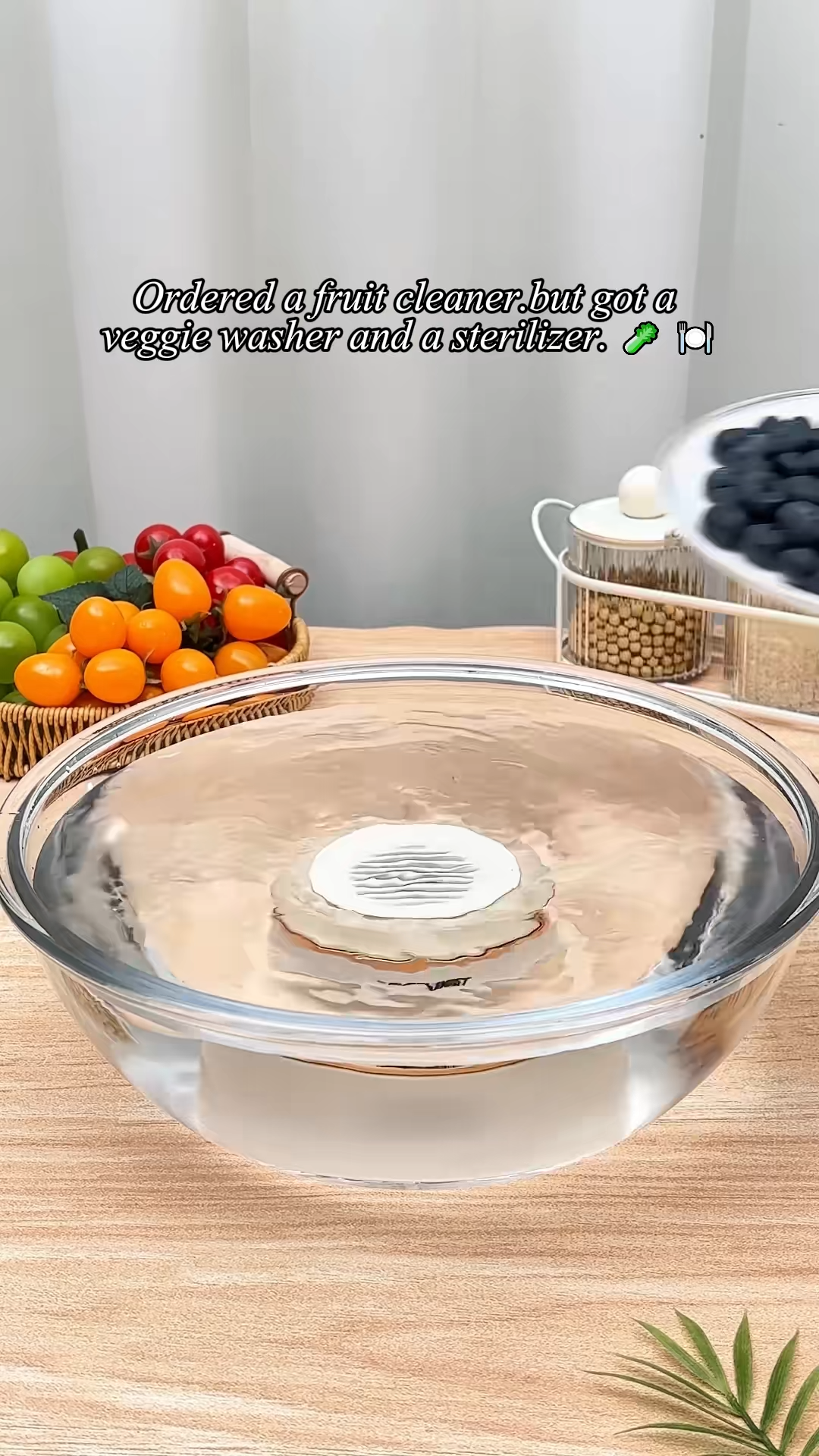 Portable Fruit and Vegetable Cleaner, Household Produce Washing Machine with One-Button Operation, Sterilization and Pesticide Removal, Food Purifier for Vegetables and Fruits, Kitchen Fruit Washer for Home Use and Outdoor Picnic