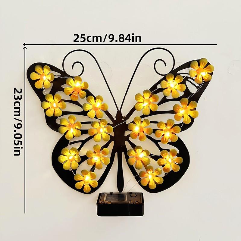 Outdoor Decorative Solar Light, Garden Lights, Outdoor Lighting, Metal Butterfly Wall Art, Waterproof Fence Decoration, Garden Patio Porch Yard Hanging Ornament, Women Gift Outdoor Decorative Solar Light, Garden Lights, Outdoor Lighting, Metal Butterfly Wall Art, Waterproof Fence Decoration, Garden Patio Porch Yard Hanging Ornament, Women Gift