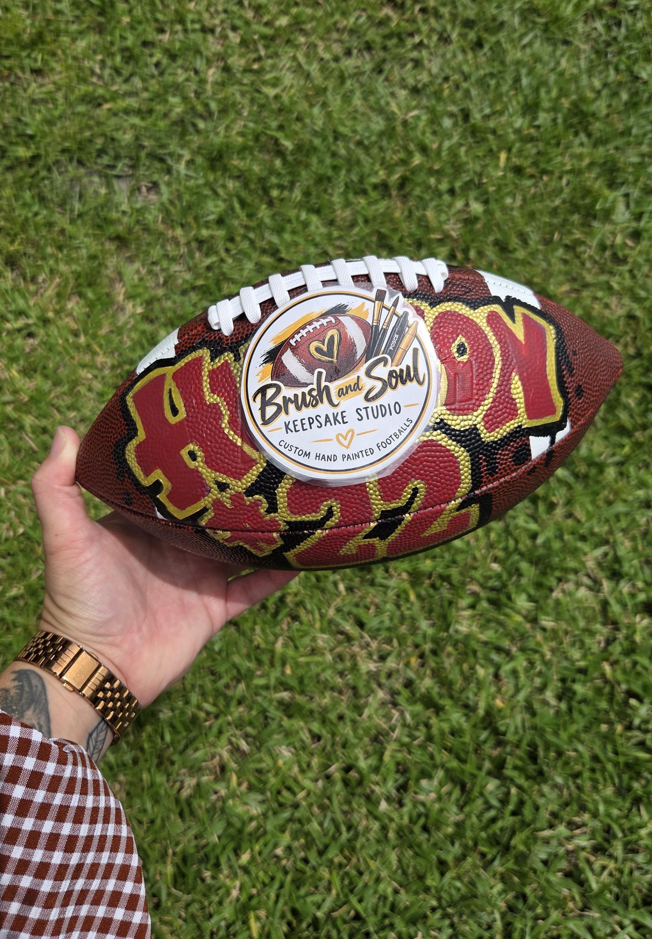 Personalized Custom Football – Custom Name & Number Football Gift for Players, Teams & Fans