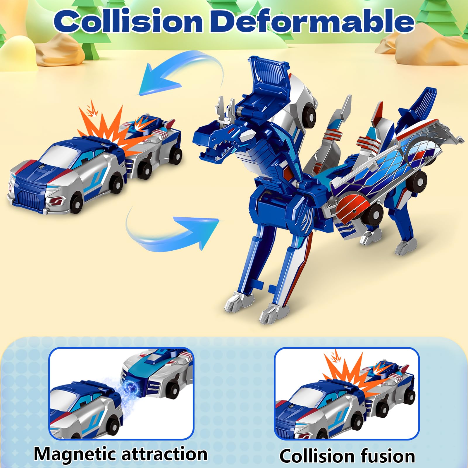 Transforming Car Robot Toy – 2-in-1 Vehicle to Robot Action Figure for Kids