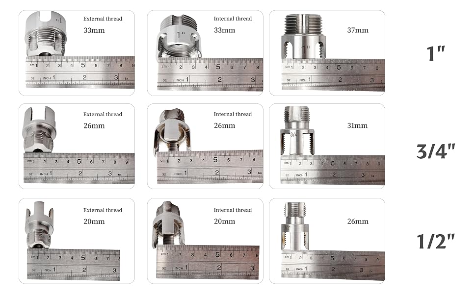 Integrated Internal &amp;amp; External Pipe Threading Tool