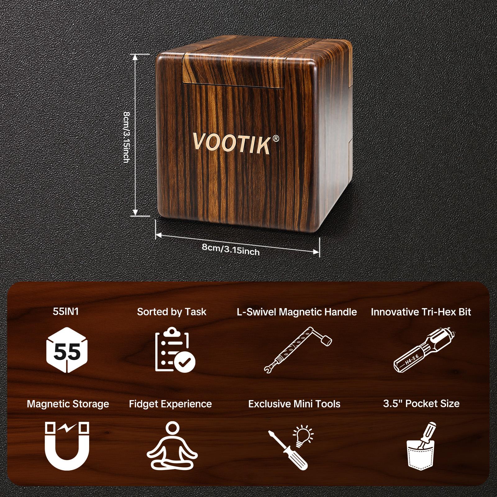 VOOTIK 55-In-1 Magnetic Screwdriver Set, Precision Tools for Home Repair, Electronics Disassembly, Furniture Installation, Practical Gift