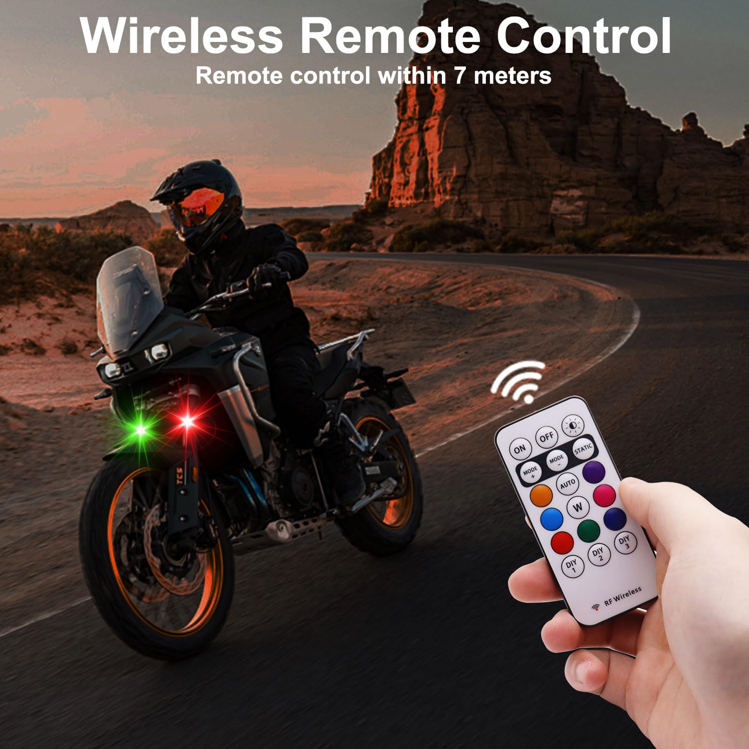 Wireless Warning 8-Color LED Strobe Light Kit