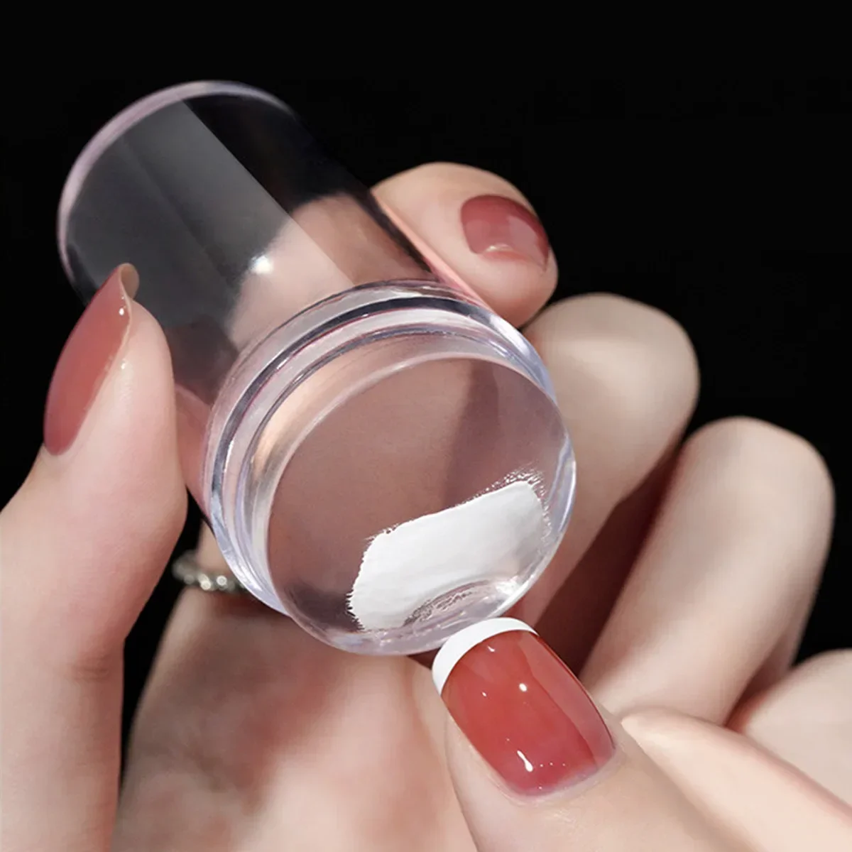 Jelly Clear Nails Stamper Nails Scrapers Silicone Nails Art Stamper Nails Stamping Kits Nails Art Tools Nails Salon Home