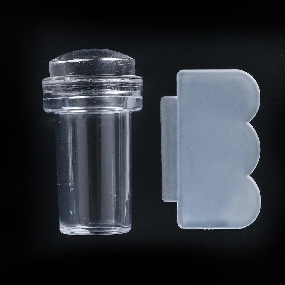 Jelly Clear Nails Stamper Nails Scrapers Silicone Nails Art Stamper Nails Stamping Kits Nails Art Tools Nails Salon Home