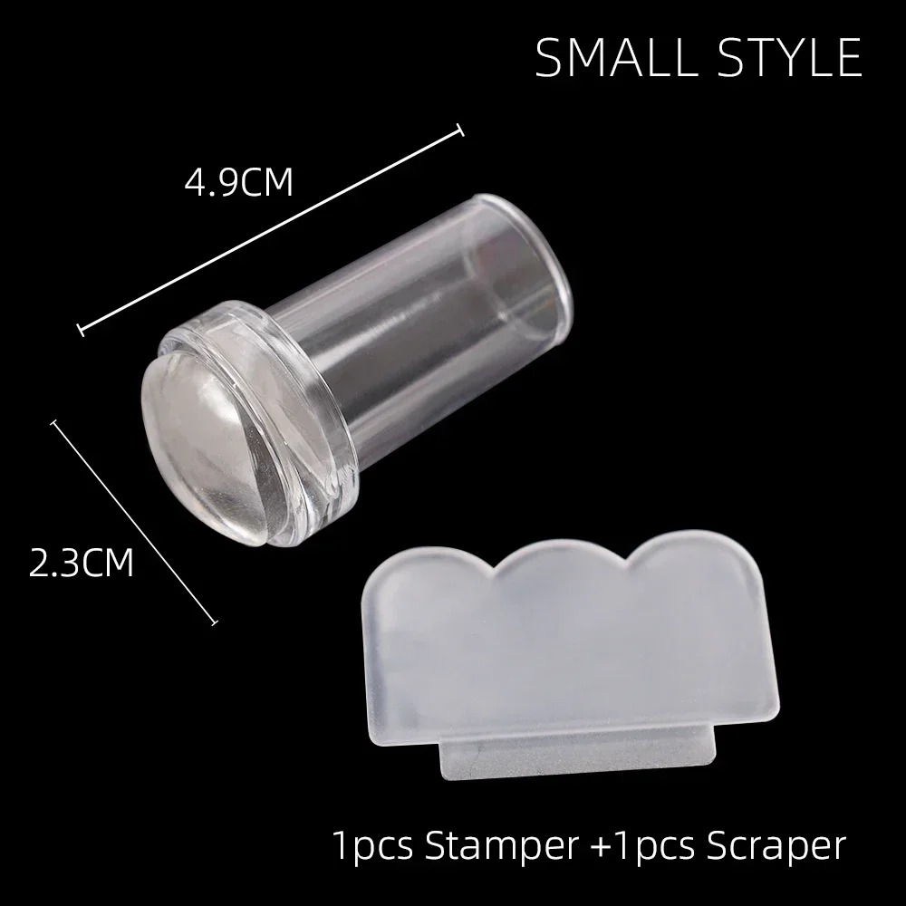 Jelly Clear Nails Stamper Nails Scrapers Silicone Nails Art Stamper Nails Stamping Kits Nails Art Tools Nails Salon Home