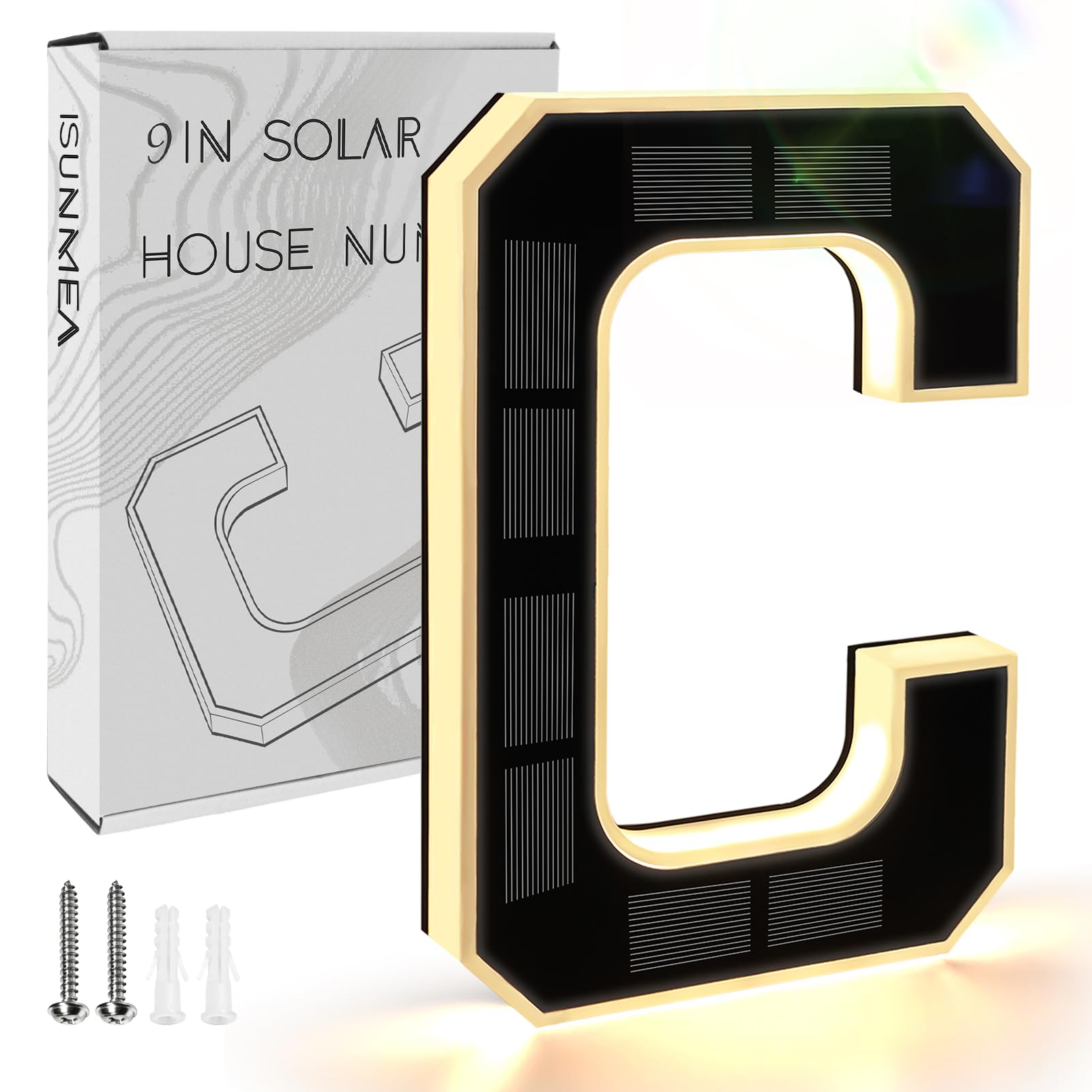 Easy To Install Solar Powered House Numbers(9 Inch)