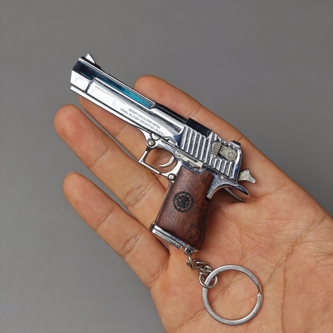 Pistol-Shaped Carry Clip Keychain