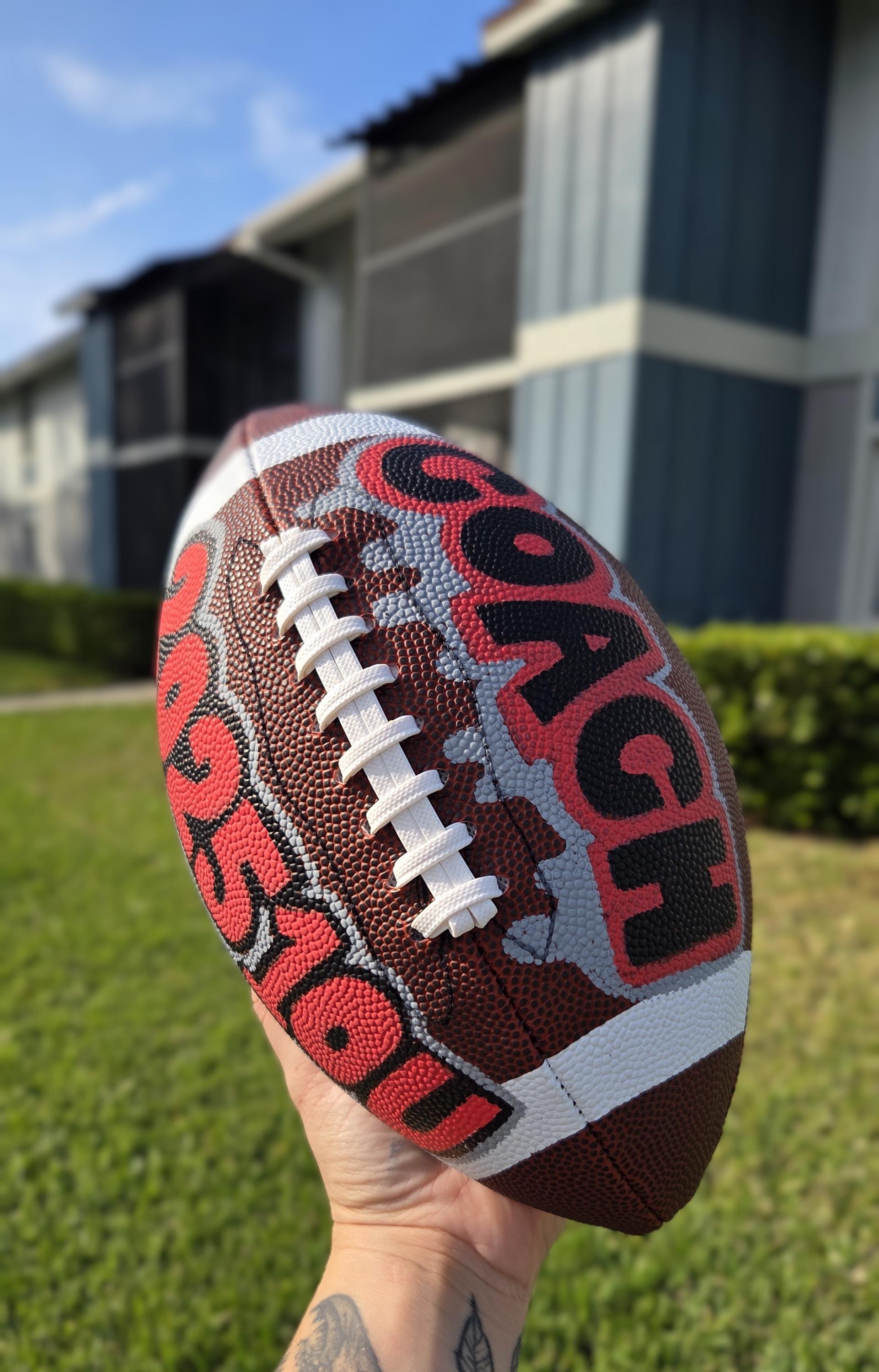 Personalized Custom Football – Custom Name & Number Football Gift for Players, Teams & Fans