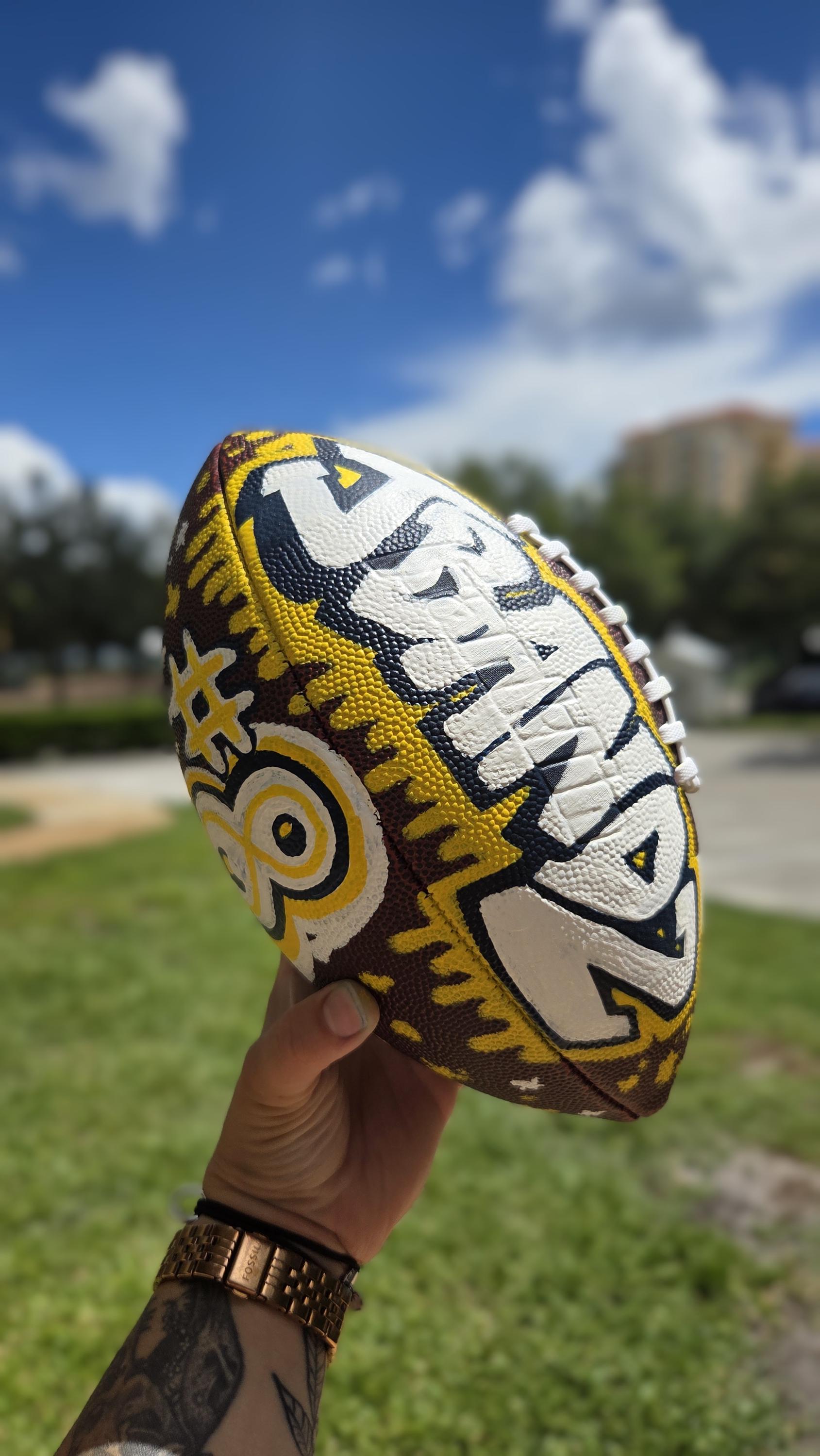 Personalized Custom Football – Custom Name & Number Football Gift for Players, Teams & Fans