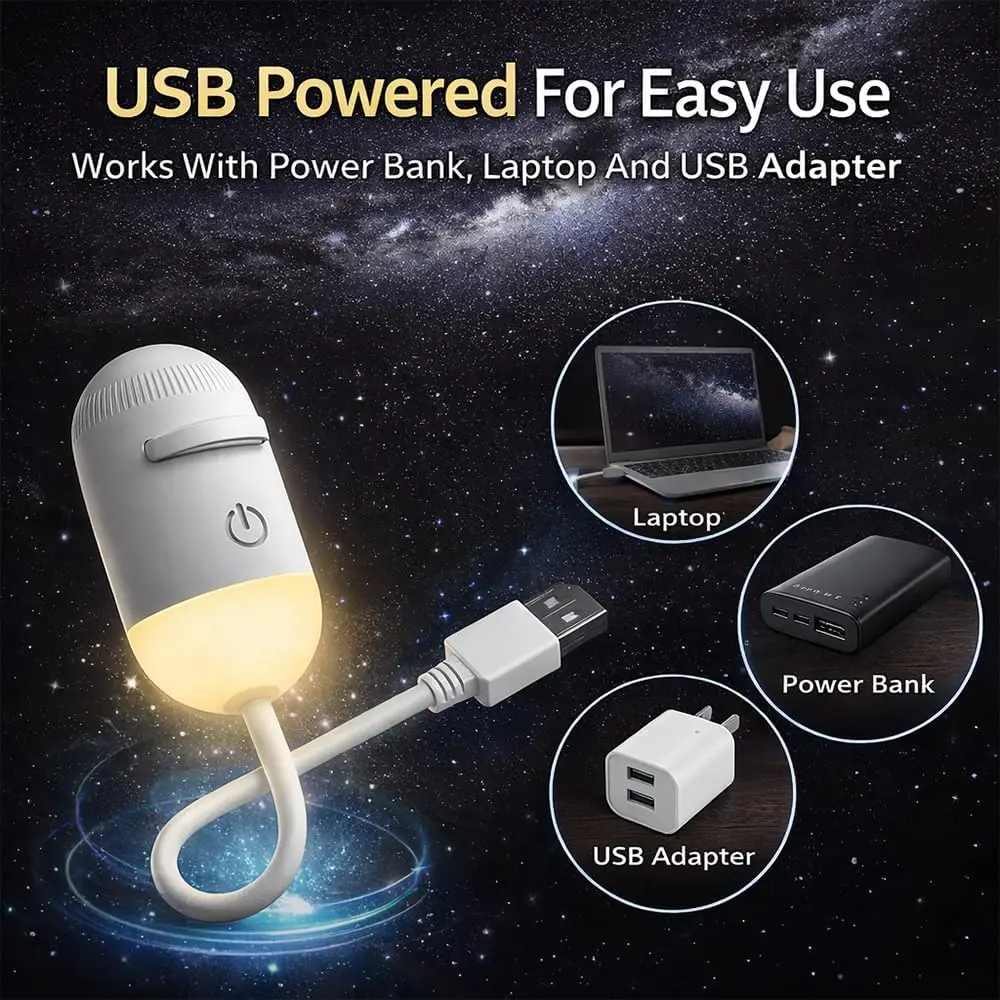 Galaxy Projector 2-in-1 Starry Sky Projector & Night Light USB Galaxy Projector Night Light for Bedroom Hallway Ceiling Decor