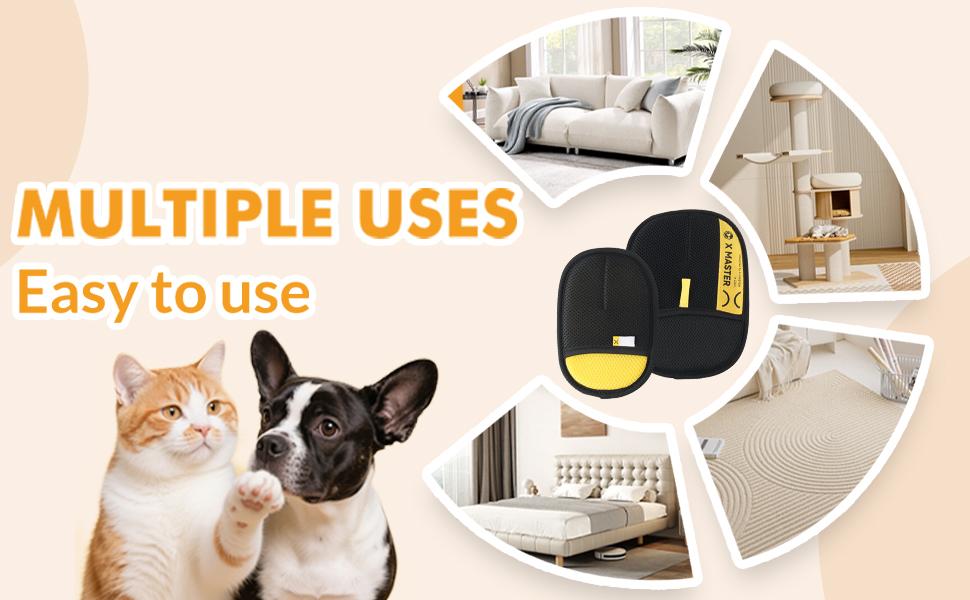 Pet Hair Remover Glove, Electrostatic Removal Gloves for Pet Hair, Pet Hair Remover Gloves for Dog & Cat, Reusable Pet Hair Remover Glove for Carpet, Couch, Clothing, Furniture Static Cling Cat Hair Remover Gloves Shedding Grooming Kit Deshedding Tool Pet Hair Remover Glove, Electrostatic Removal Gloves for Pet Hair, Pet Hair Remover Gloves for Dog & Cat, Reusable Pet Hair Remover Glove for Carpet, Couch, Clothing, Furniture Static Cling Cat Hair Remover Gloves Shedding Grooming Kit Deshedding Tool