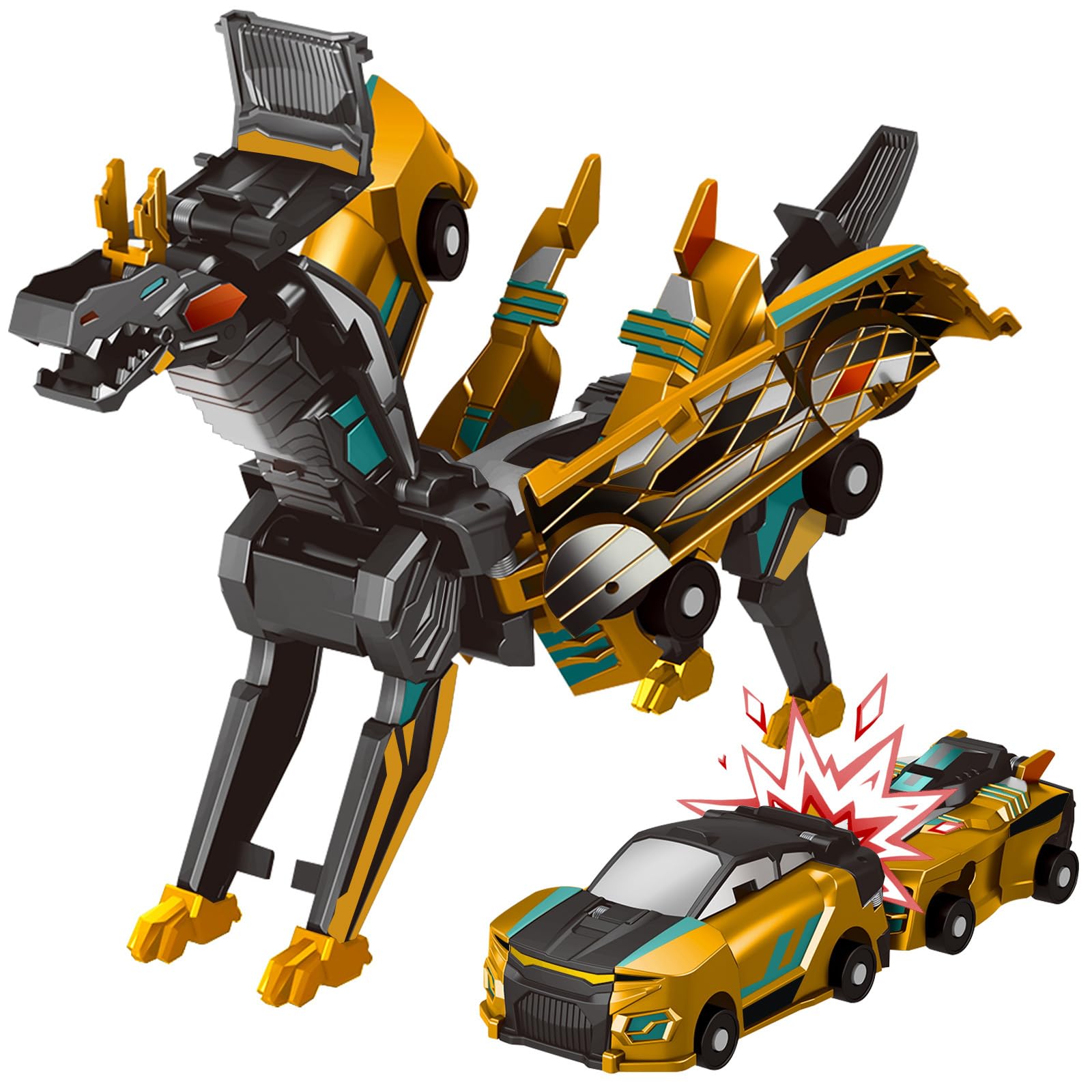 Transforming Car Robot Toy – 2-in-1 Vehicle to Robot Action Figure for Kids