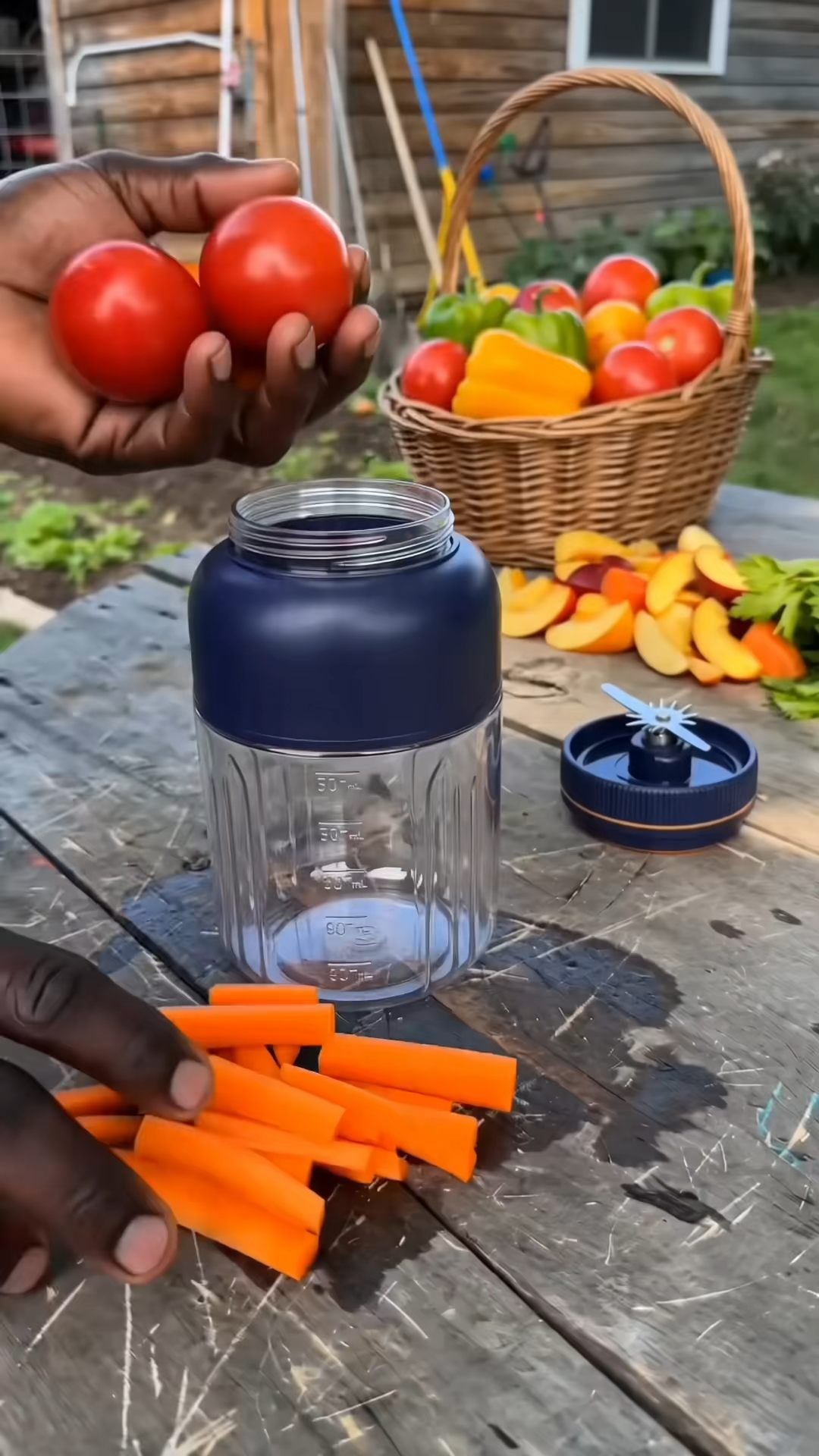 Portable Juice Cup Blender for Smoothies Shakes Fruit Crush Baby Food Maker 43oz 1300ML USB Charging Cordless Powerful Blades Blending Portable Smoothie Blender for Small Ice Kitchen Outdoor