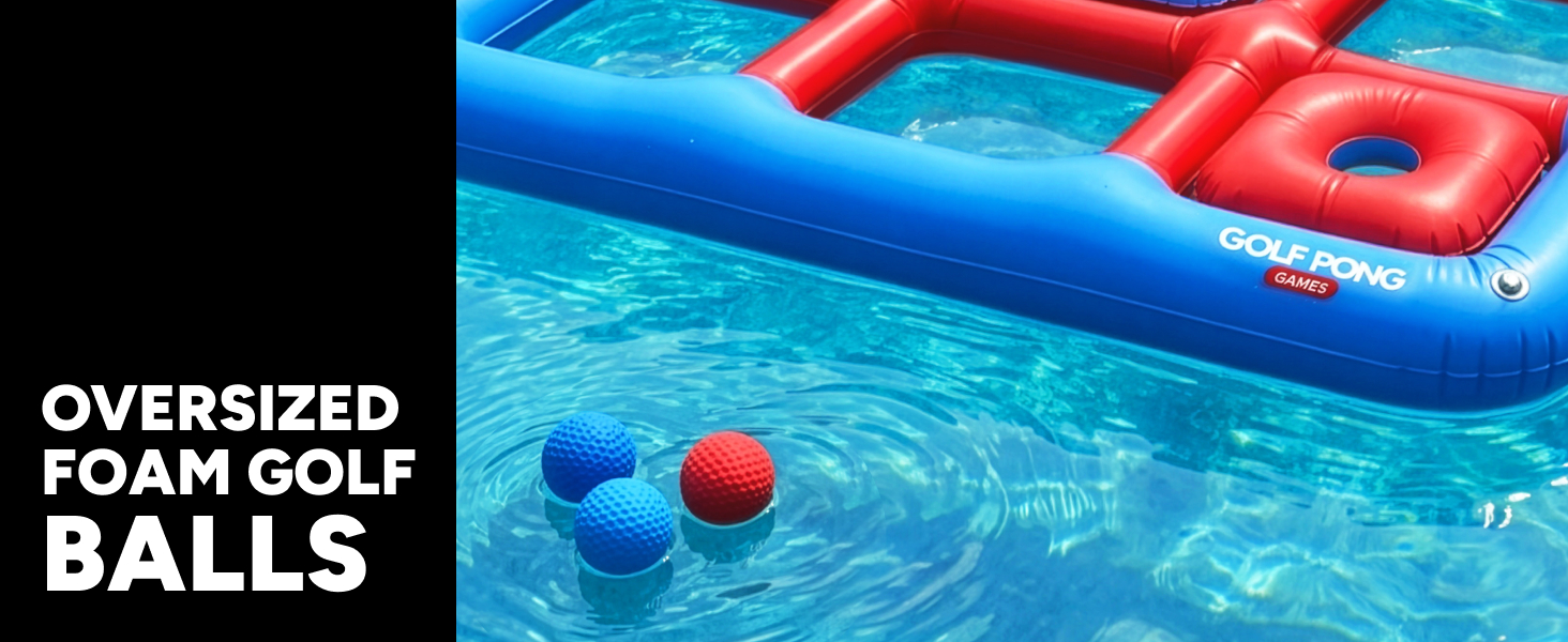 chip tac toe includes oversized foam balls making it easy to play in the pool