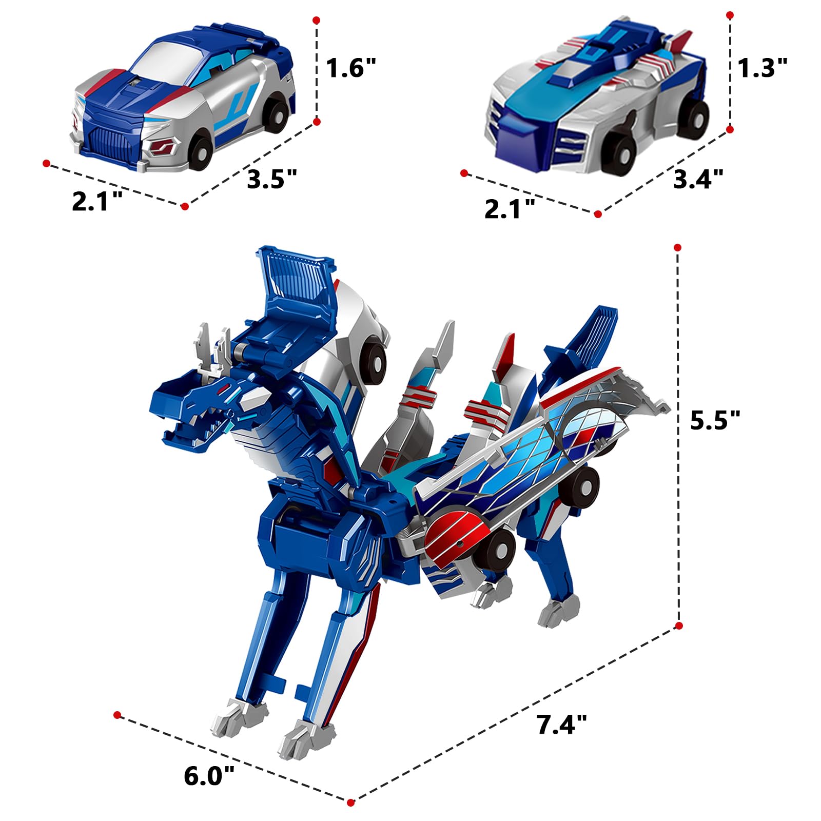 Transforming Car Robot Toy – 2-in-1 Vehicle to Robot Action Figure for Kids