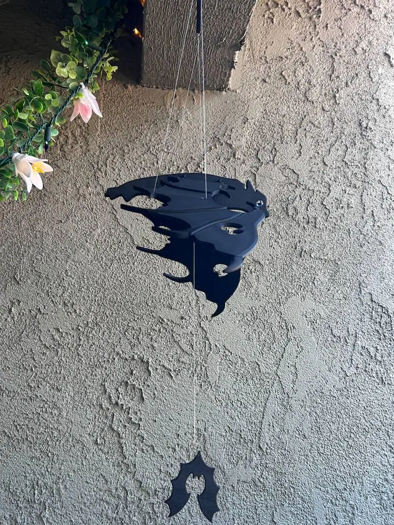 Flying Black Bat — Hanging Magical Mobile