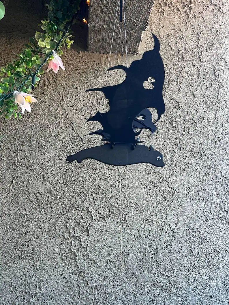 Flying Black Bat — Hanging Magical Mobile