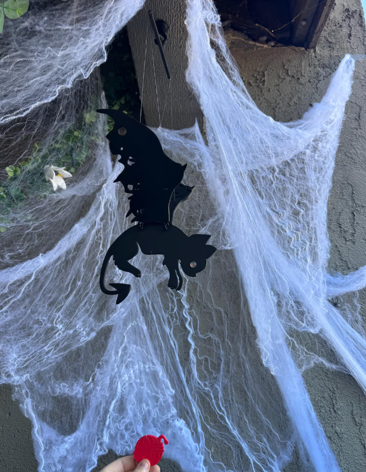 Flying Black Cat – Floating Hanging Mobile
