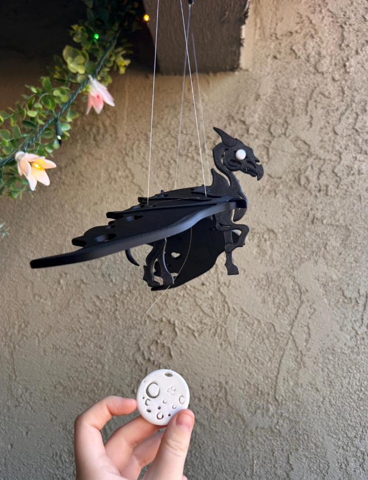 Dark Winged Fantasy Creature – Floating Hanging Mobile