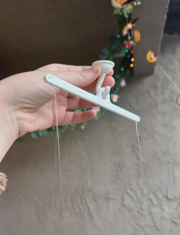 Flying White Bat — Hanging Magical Mobile