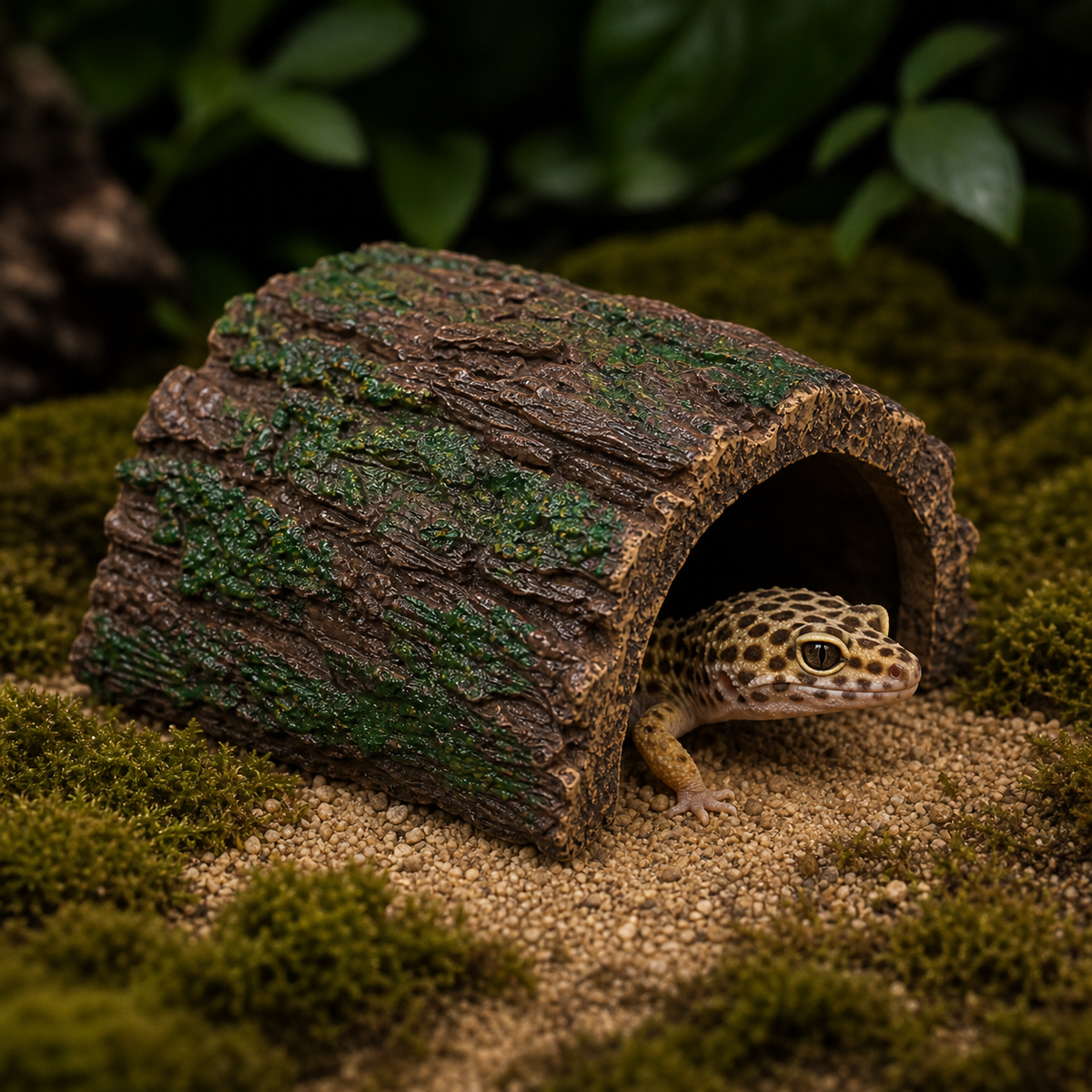 Small Bark Tunnel Hide for Geckos, Small Lizards & Micro Setups