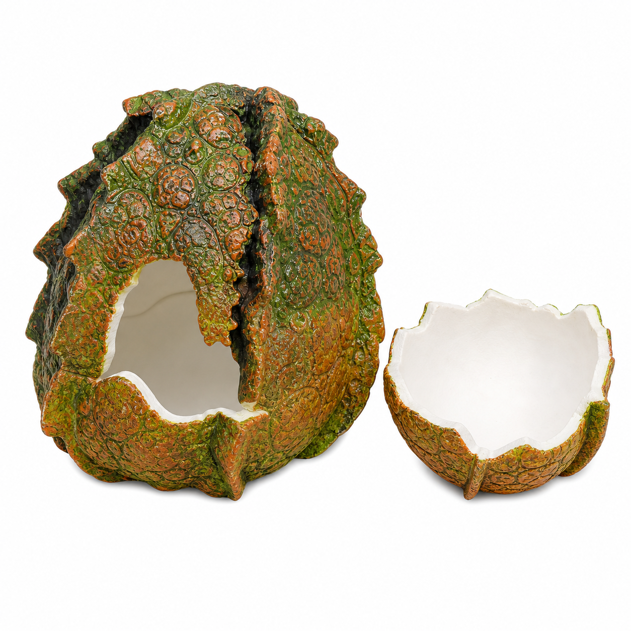 Mossy Dragon Egg Hide Dish for Fantasy Terrariums product-only white background image