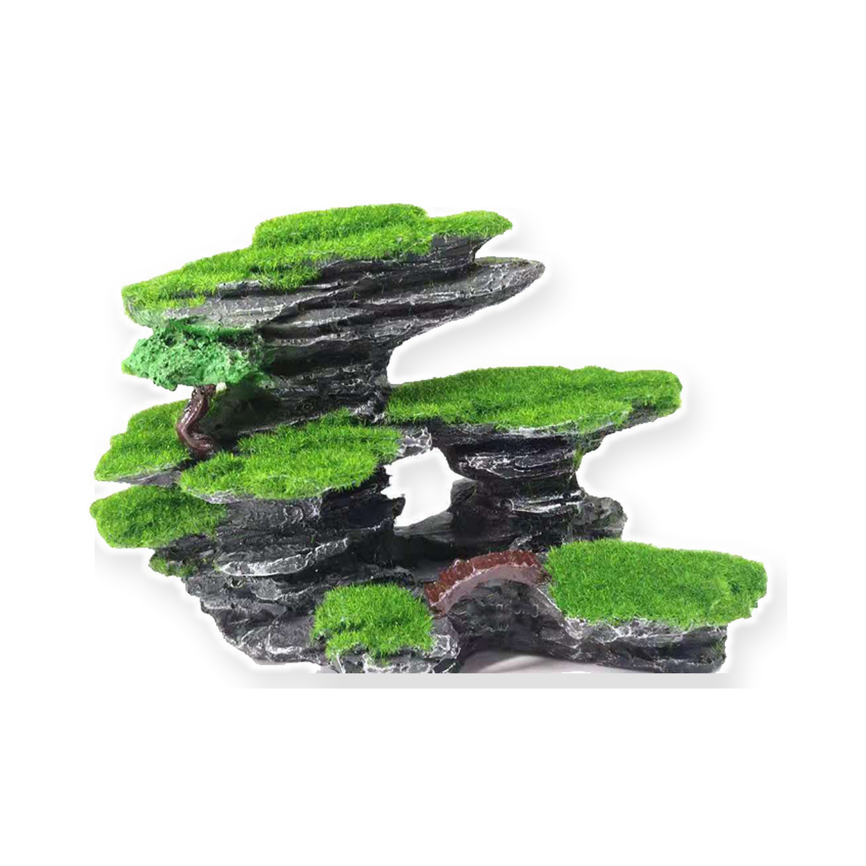Mossy Mountain Backdrop for Small Reptile Habitats product-only white background image