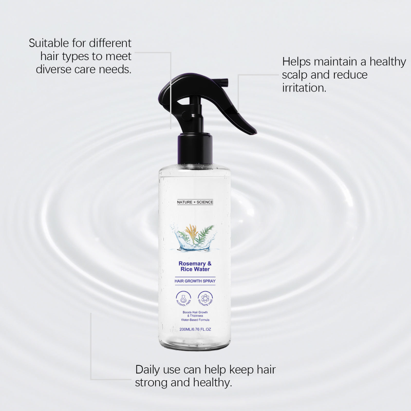 Bare Anatomy Rosemary Rice Water Hair Growth Spray, 200ml Hair Thickening Serum Spray