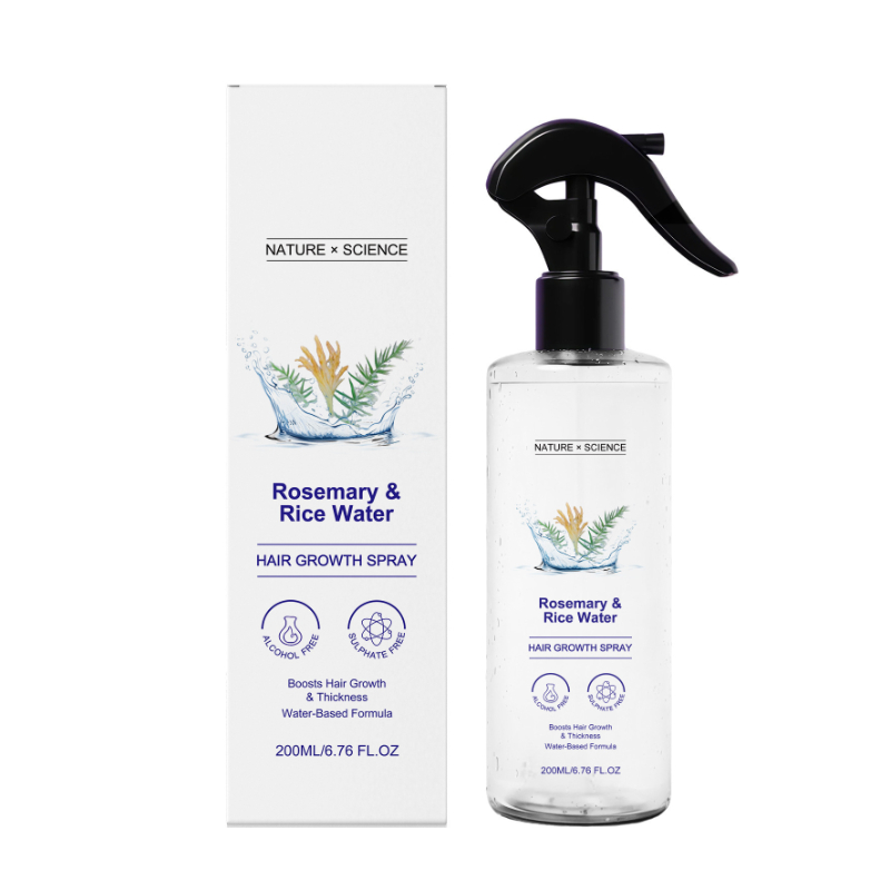 Bare Anatomy Rosemary Rice Water Hair Growth Spray, 200ml Hair Thickening Serum Spray