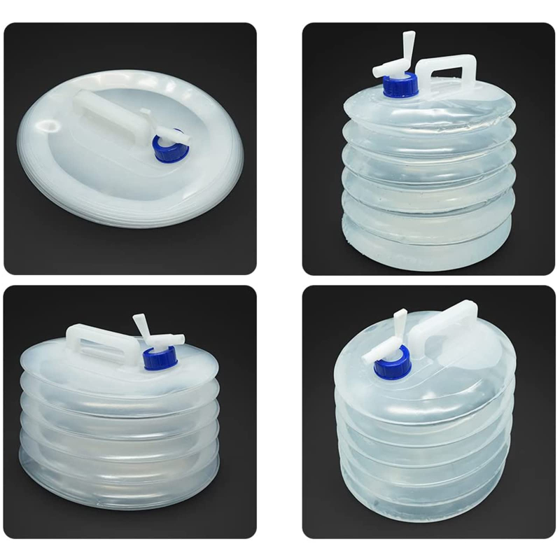 Collapsible Outdoor Water Storage Jug with Spigot, Multi Sizes 5L 10L 15L