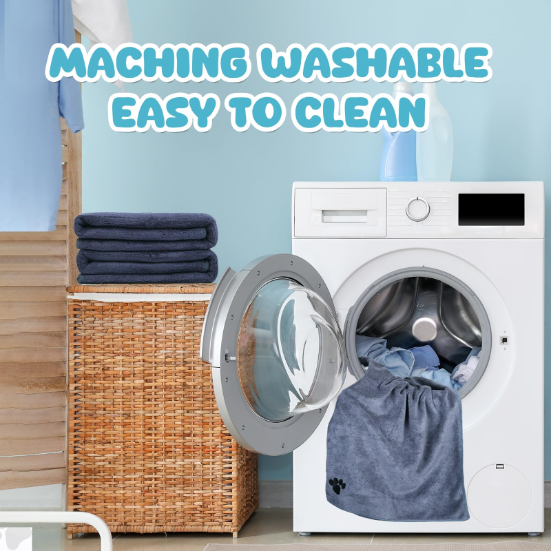 Microfiber Pet Drying Towel 40'' X 23.6'', Super Absorbent Soft Bath Towel for Dogs & Cats