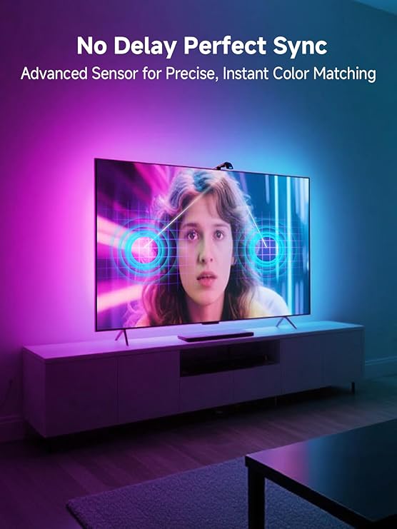 RGB TV Backlight |10.5FT for 32"-50" TV / 13.7FT for 45"-65" TV/20.34FT(65"-100") /Camera Screen Sync LED Strip