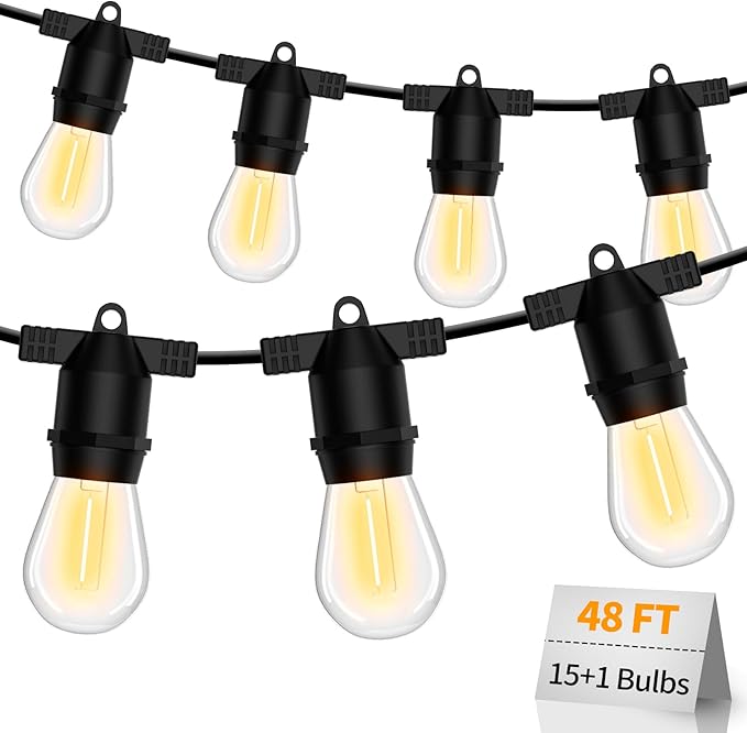 IP65 S14 LED String Lights | Extendable Outdoor Patio Lights with Optional Remote Control