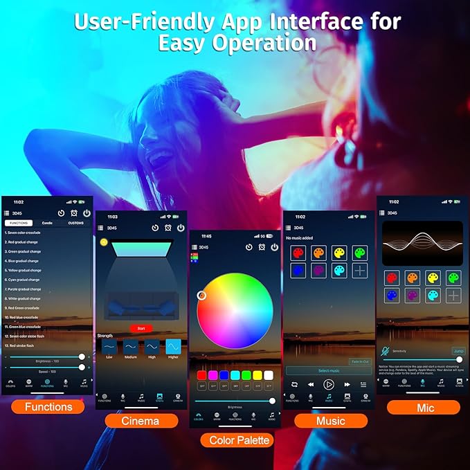 Smart App Control Sunset Lamp | Full Color Changing LED Projection Mood Decor Light