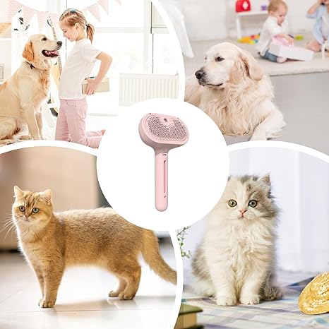 Steam Pet Brush, Spray Grooming Comb for Shedding & Detangling Cats