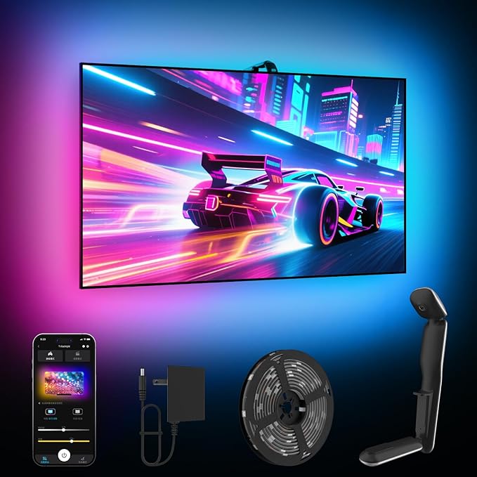 RGB TV Backlight |10.5FT for 32"-50" TV / 13.7FT for 45"-65" TV/20.34FT(65"-100") /Camera Screen Sync LED Strip