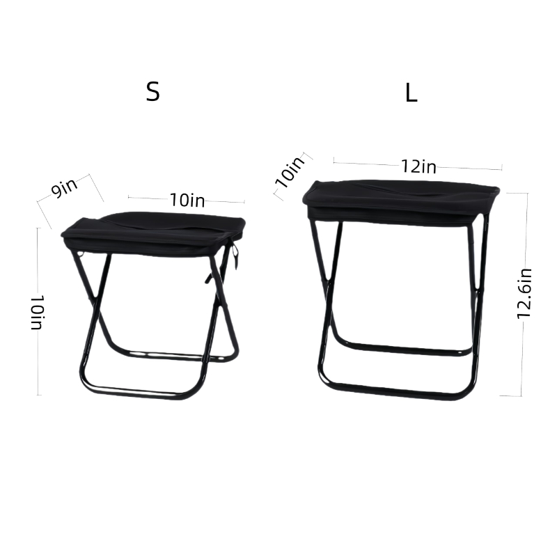 Dual Pocket Foldable Camping Stool for Outdoor
