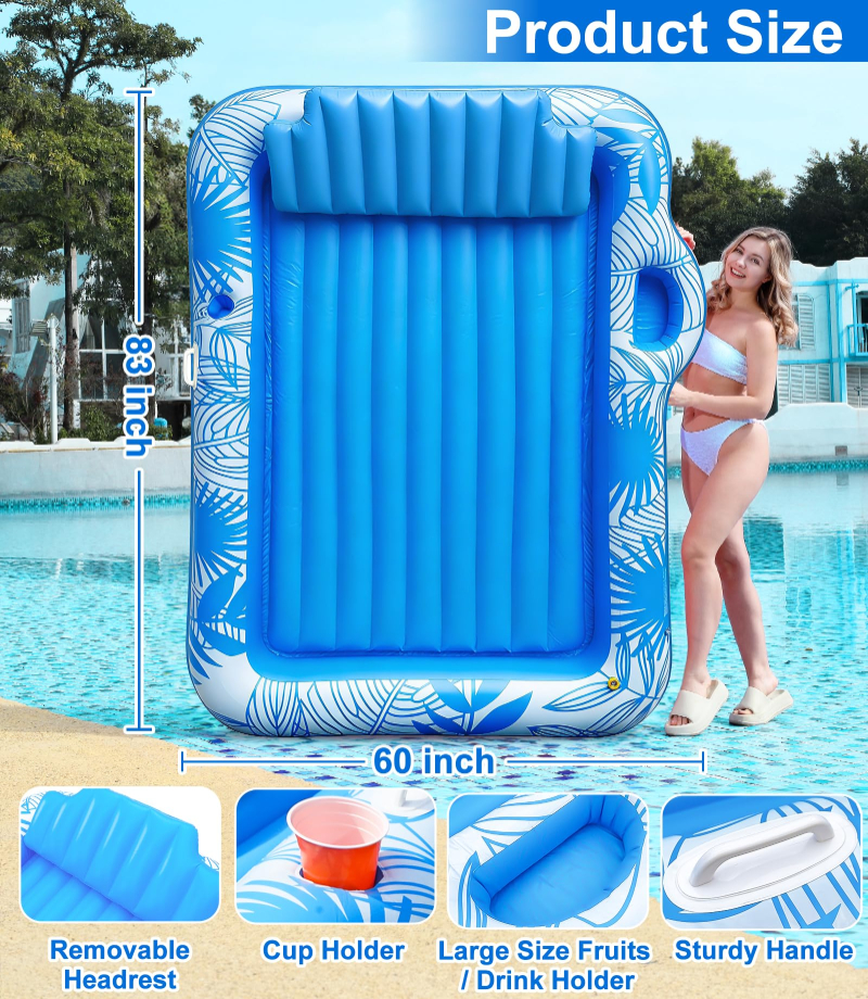 6 in 1 Sprinkler Tanning Pool Float for 2 Adults
