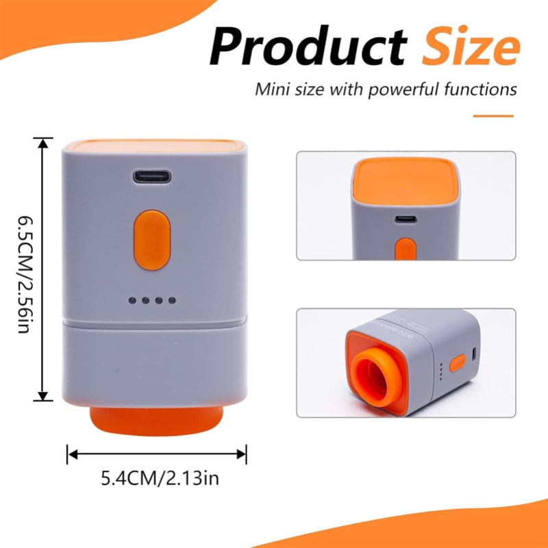 Cordless Electric Inflator & Vacuum Pump for Storage Bags & Pool Floats