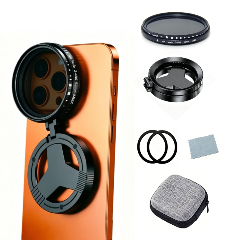 Magnetic 52mm Variable ND2-400 Filter Kit for iPhone – Professional Long Exposure Lens
