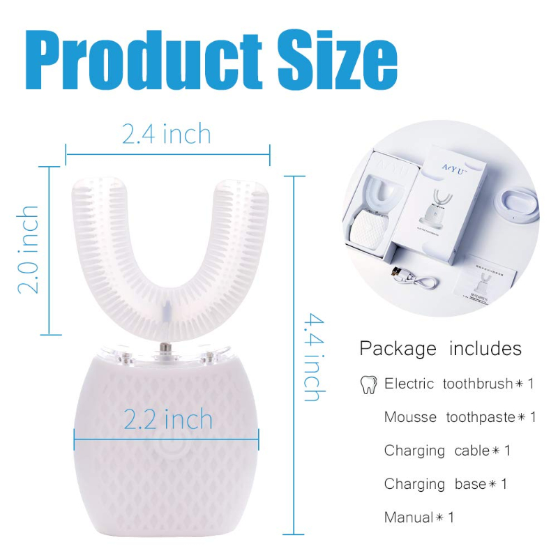 U-Shaped Ultrasonic Automatic Electric Toothbrush for Adults
