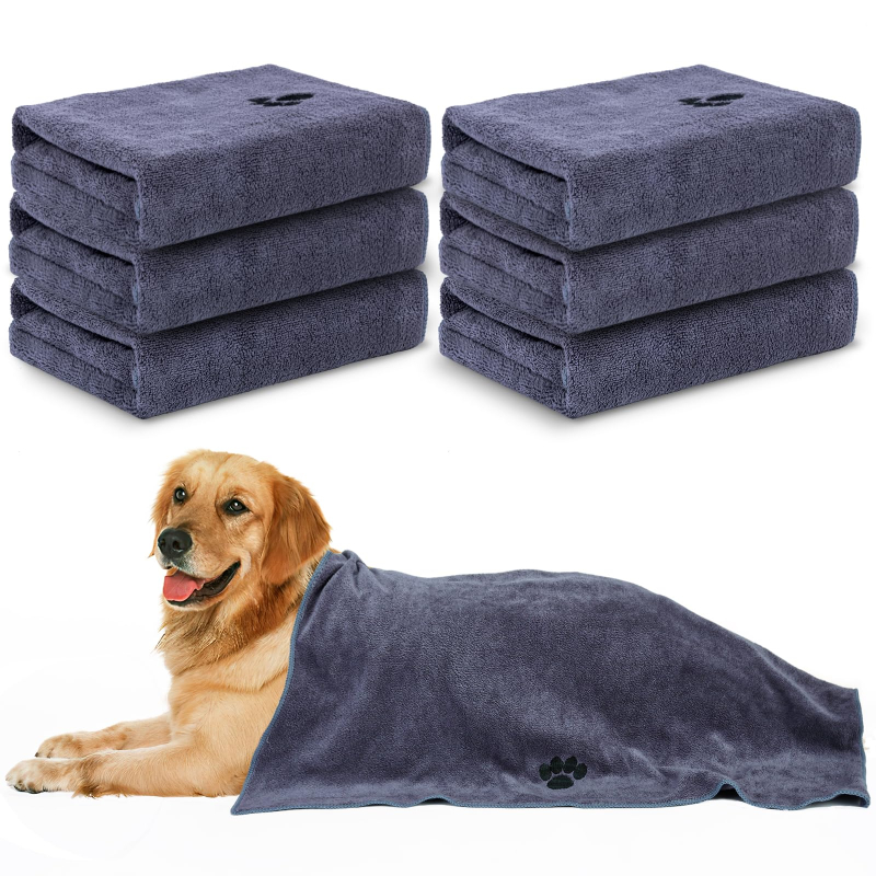 Microfiber Pet Drying Towel 40'' X 23.6'', Super Absorbent Soft Bath Towel for Dogs & Cats