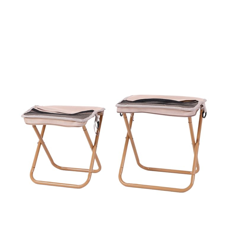 Dual Pocket Foldable Camping Stool for Outdoor