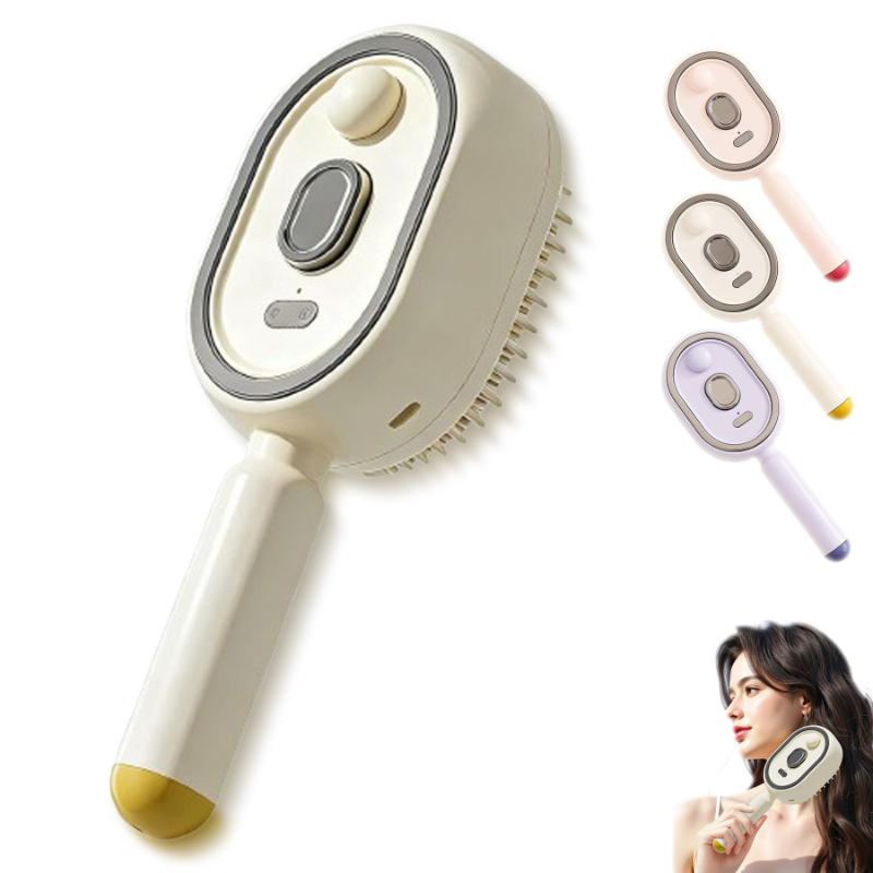 Spray Electric Scalp Massager Brush, Self-Cleaning Anti-Static Hair Comb