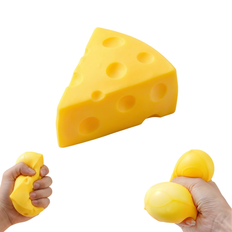 Realistic Fruit & Cheese Fast Rebound Squishy Stress Relief Squeeze Fidget Toy 🍉🧀