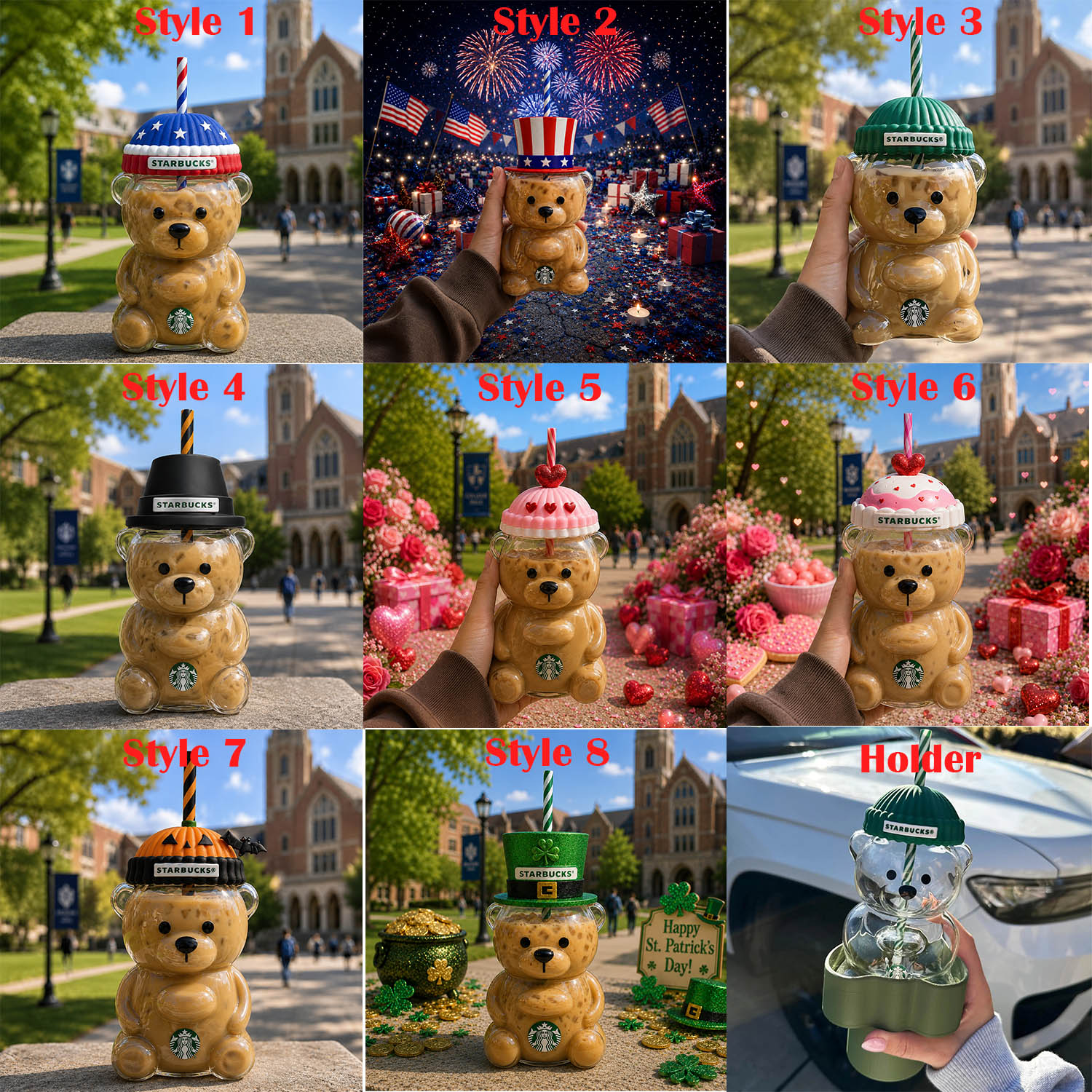 2026 Glass Bearista Cup Holiday Limited Edition