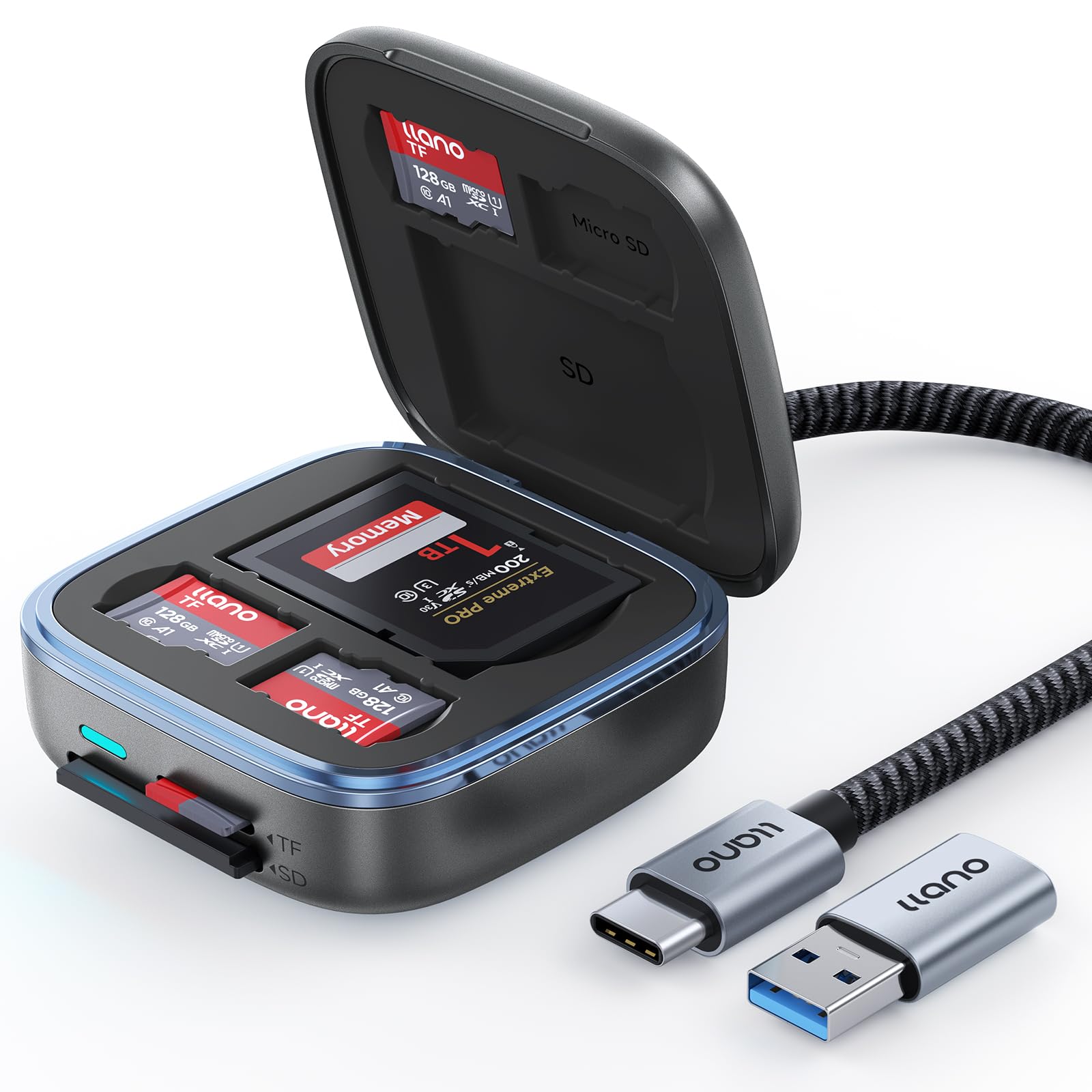 USB-C 4.0 SD & MicroSD Card Reader Hub