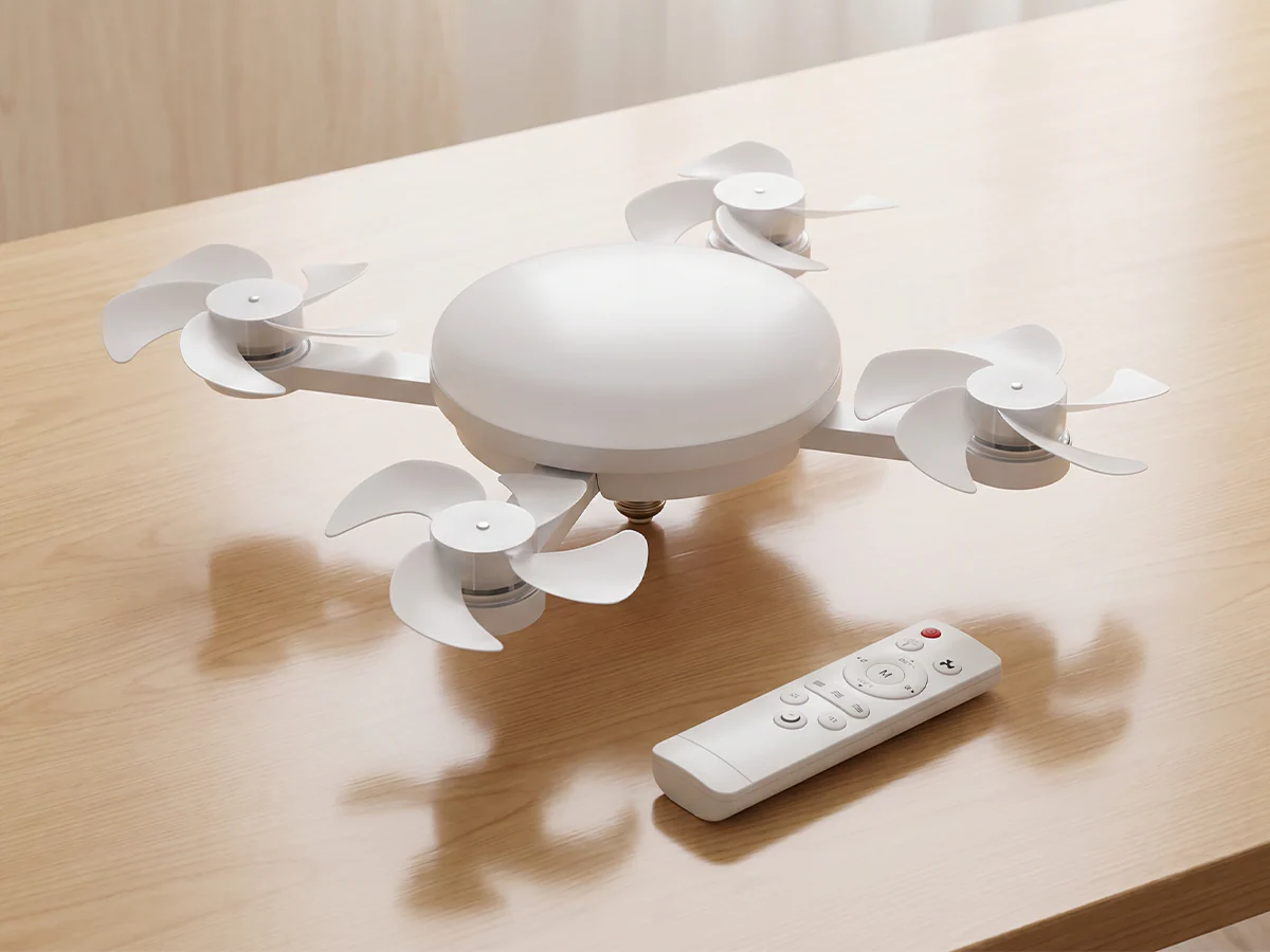 💡🌀 Foldable Remote LED Ceiling Fan Light – Dimmable Brightness & Silent Reversible Motor ❄️ Cozy Home